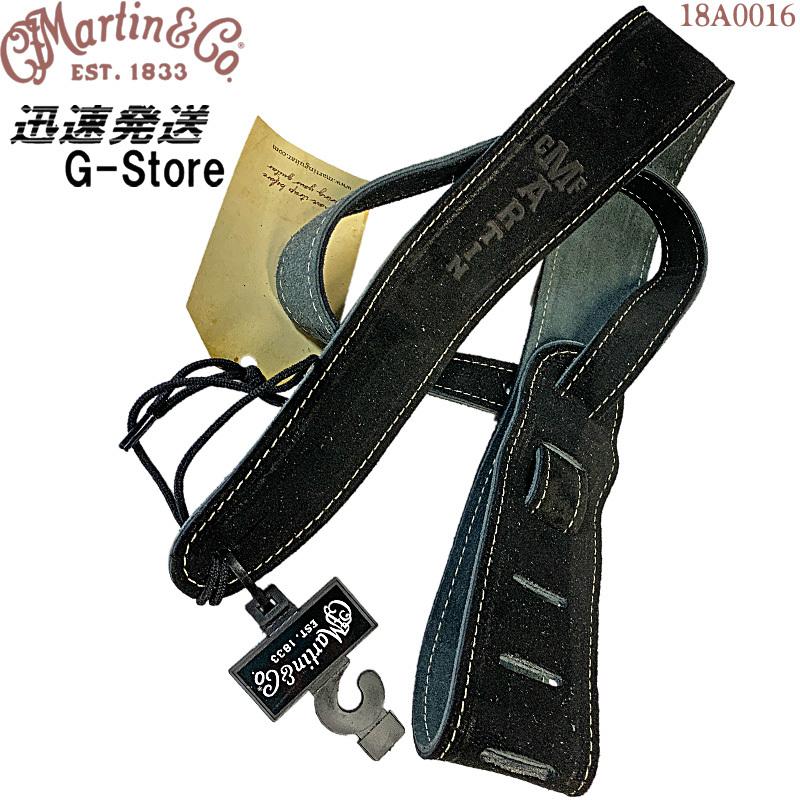 Maritn ギターストラップ 18A0016 BLK スエード ブラック Martin Suede