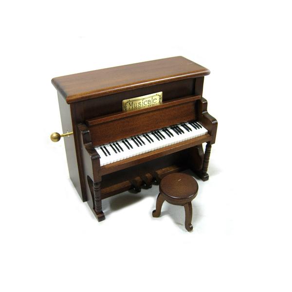 Sankyoオルゴール木製ミニアンティーク 縦型ピアノ OG B525S｜g-store1