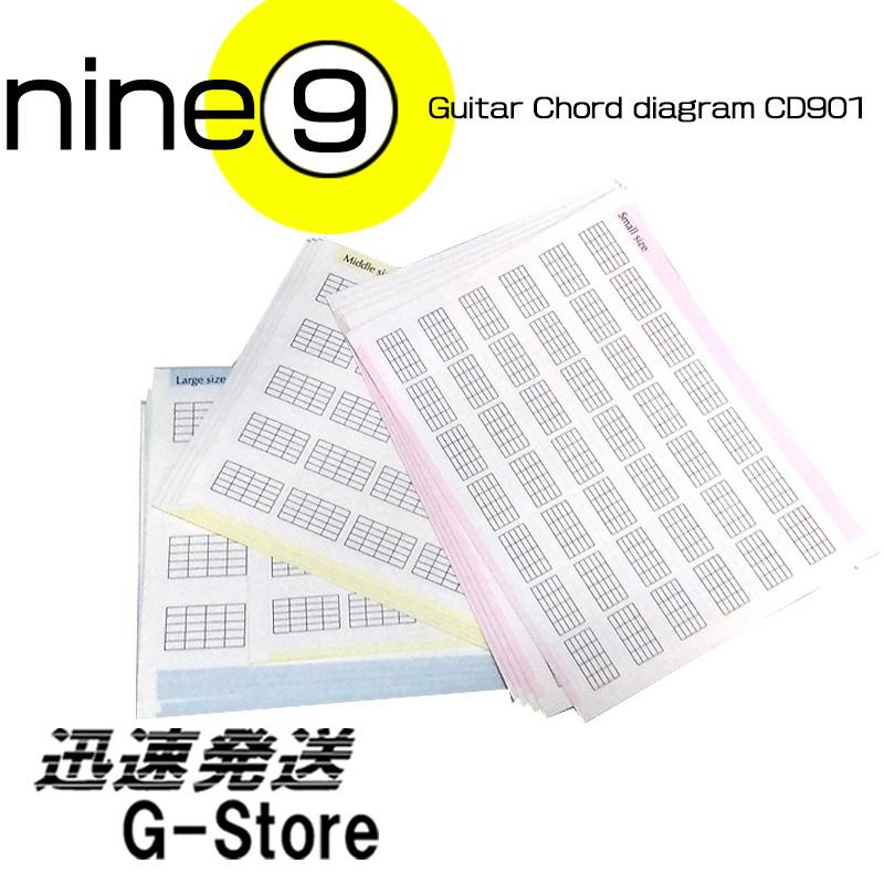 コードダイアグラムシール ギターコードシール Guitar Chord diagram CD901｜g-store1