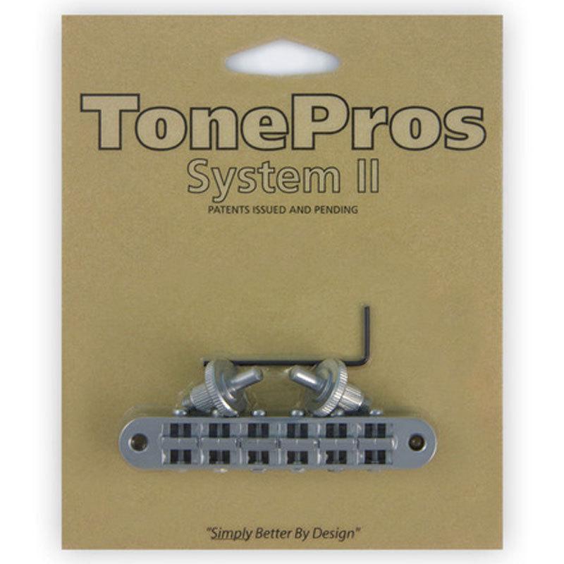 TonePros ブリッジ T3BP-SC サテンクローム Standard Tuneomatic (small posts, notched saddles)