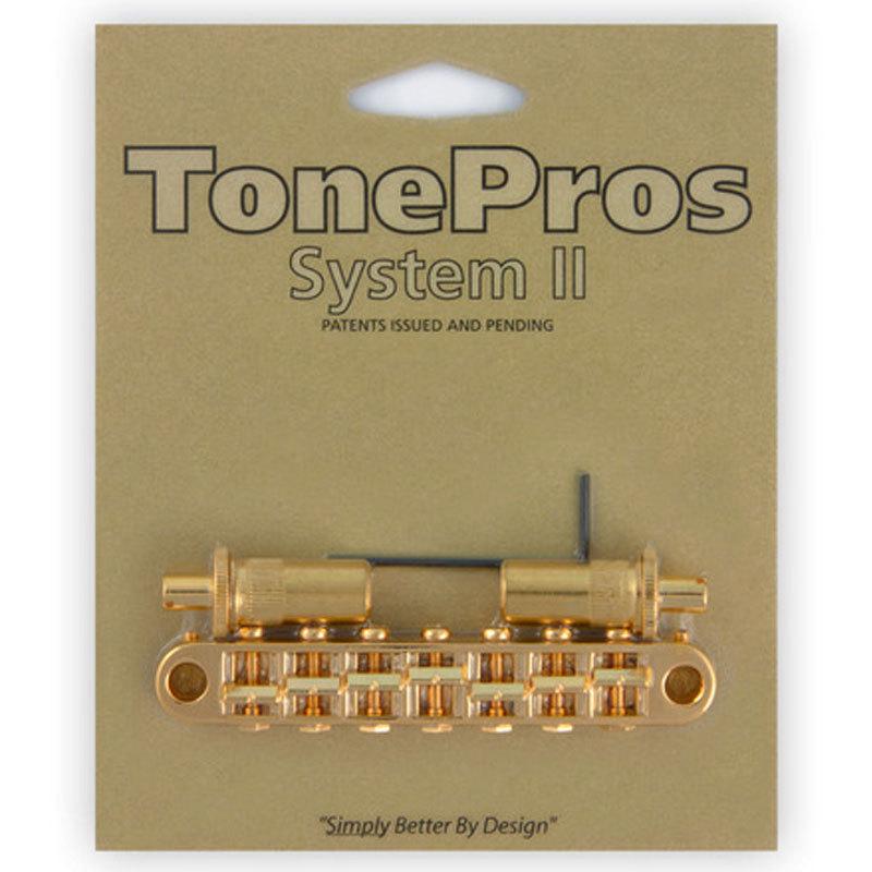 TonePros 7弦ギター用ブリッジ TP7-G ゴールド ラージポスト 7 String Metric Tuneomatic  large posts