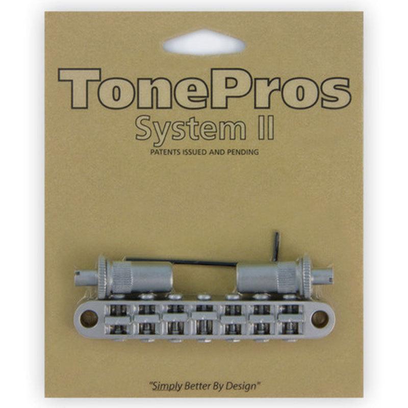 TonePros 7弦ギター用ブリッジ TP7-SC サテンクローム ラージポスト 7 String Metric Tuneomatic  large posts