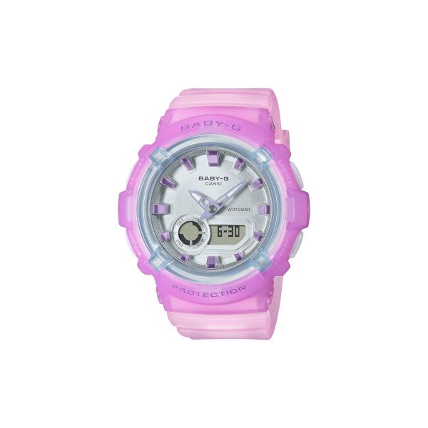 BABY-G BGA-280-6A アナデジ レディース 腕時計 パープル スケルトン