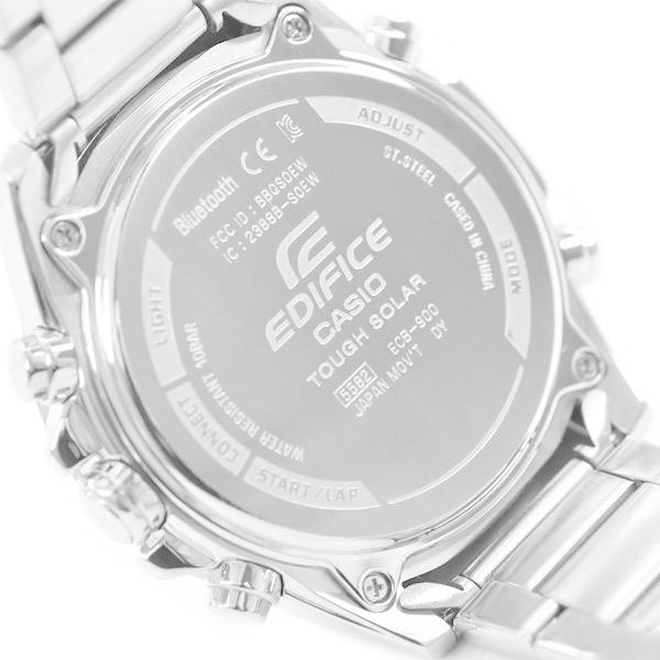 CASIO EDIFICE ECB-900DB-1A タフソーラー メンズウォッチ アナデジ 腕時計 シルバー レッド 逆輸入海外モデルの画像