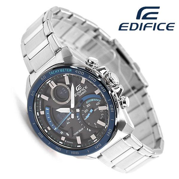 CASIO EDIFICE ECB-900DB-1B タフソーラー メンズウォッチ アナデジ 腕時計 シルバー ブルー 逆輸入海外モデル｜g-supply｜02