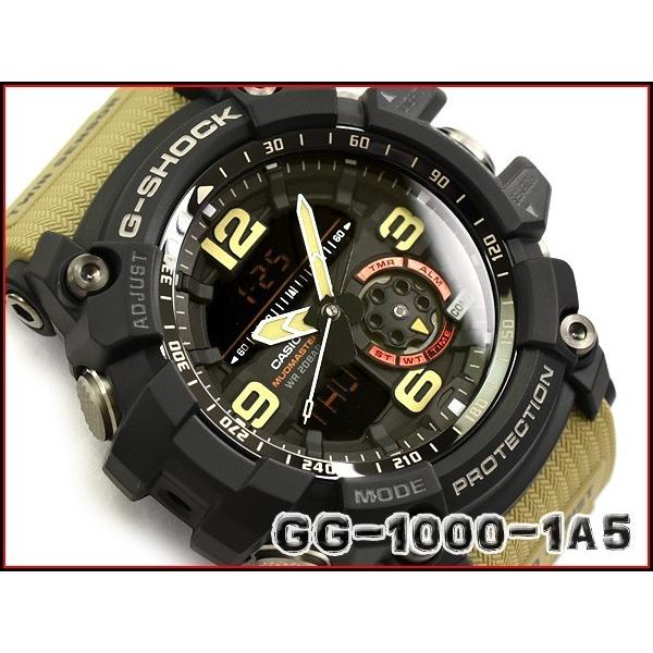 玄関先迄納品 G-SHOCK Gショック マッドマスター 海外モデル カシオ アナデジ ベージュ 10周年記念イベントが カーキ GG-1000-1A5 腕時計 ブラック