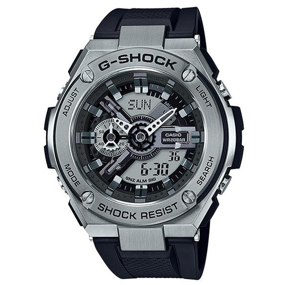 G-SHOCK Gショック ジーショック G-STEEL Gスチール カシオ CASIO アナデジ メンズ 腕時計 シルバー ブラック GST-410-1AJF 国内正規モデル
