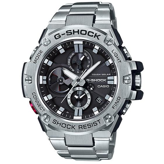 激安特価 ブラック 腕時計 メンズ ソーラー CASIO カシオ Bluetooth Gスチール G-STEEL Gショック G-SHOCK シルバー 国内正規モデル GST-B100D-1AJF 腕時計