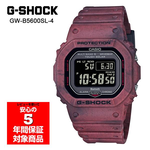 G-SHOCK 電波ソーラー GW-B5600SL-4 腕時計 メンズ デジタル スマホ連動 アースカラー レッド Gショック ジーショック