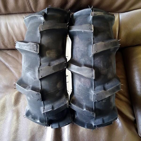 ○Pua1668 オーツ 農機用タイヤ 2本 ホイールセット □3.50-7 2PR