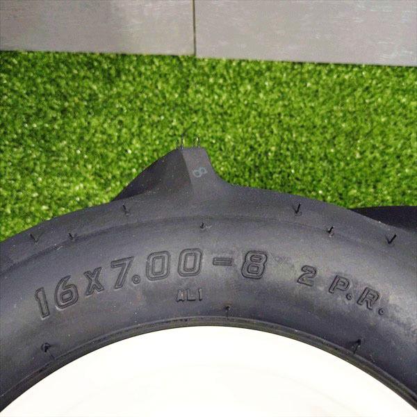 ○ 農機用タイヤ ホイール セット □16×7.00-8 2PR□ 【新品