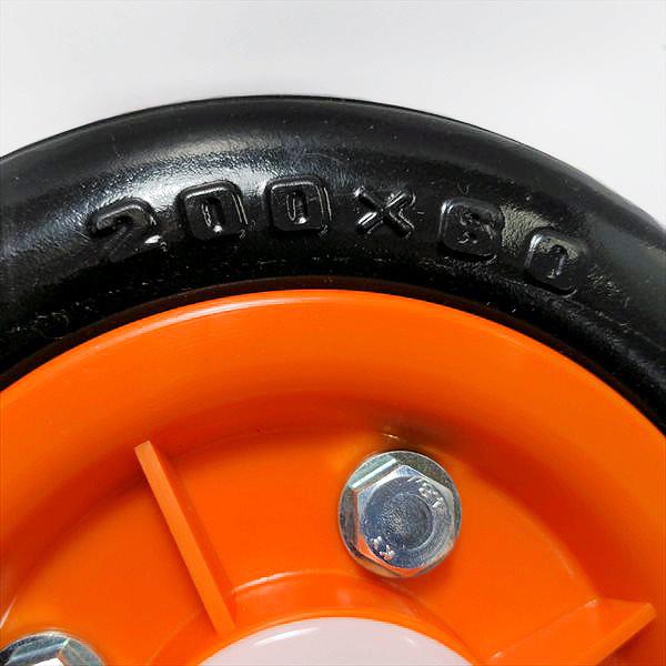 人力車車輪 ○ノーパンク・クッションタイヤ【新品】 車輪 移動輪 200×60