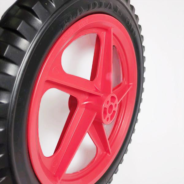 管理機用移動輪 12インチ 赤 プラスチックホイール タイヤ付き 移動車輪 移動輪 【新品】12×1.45 310mm □カラー付き□ プラスチック