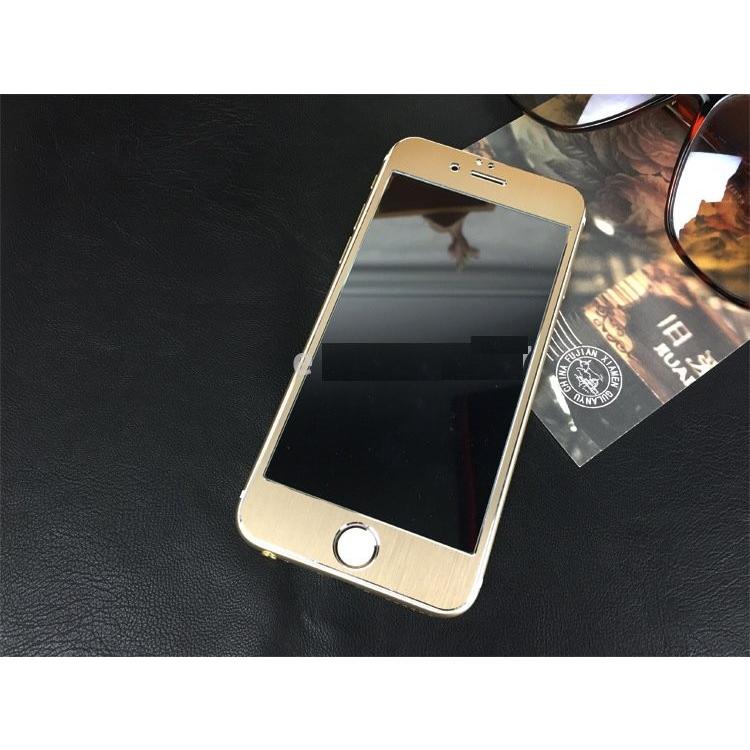 iPhone6/6s/7 合金フレームガラスフィルム(ゴールド) : ジーテイク