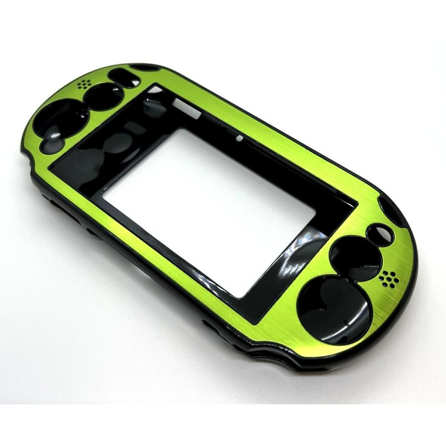 PS Vita2000(PCH-2000)専用アルミプレートケース(グリーン) : ジー