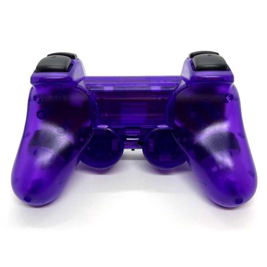 PS2 ワイヤレスコントローラー(クリアパープル) : ジーテイクドット