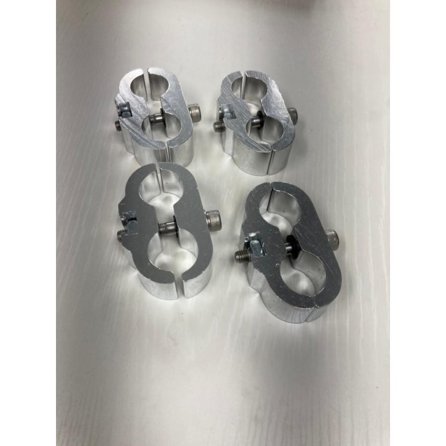 アルミトラス【業界最安値】設計無料 クランプ式金具　４個１セット　silver | 