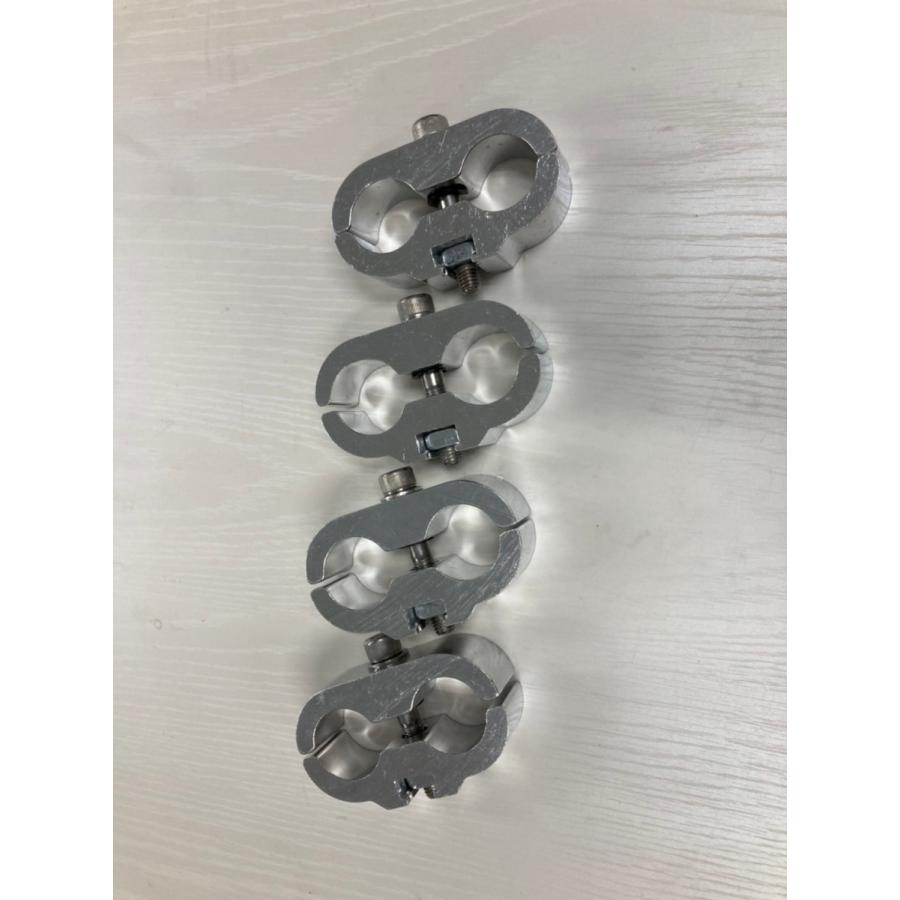 アルミトラス【業界最安値】設計無料 クランプ式金具　４個１セット　silver |  | 01