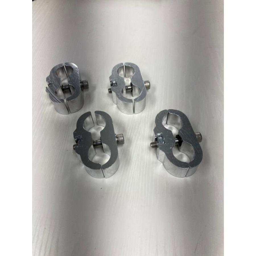 アルミトラス【業界最安値】設計無料 クランプ式金具　４個１セット　silver |  | 02