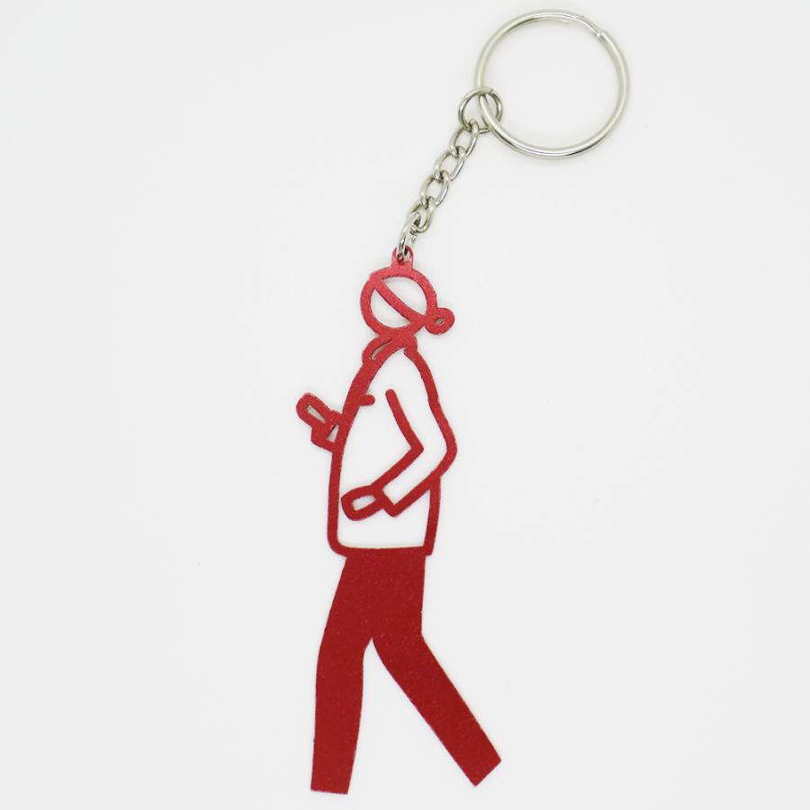 ジュリアン・オピー】Julian Opie PAUL Keyrings - 全6色 メタル