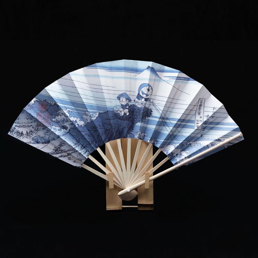 激安 ドラえもん浮世絵扇子 甲州石班沢