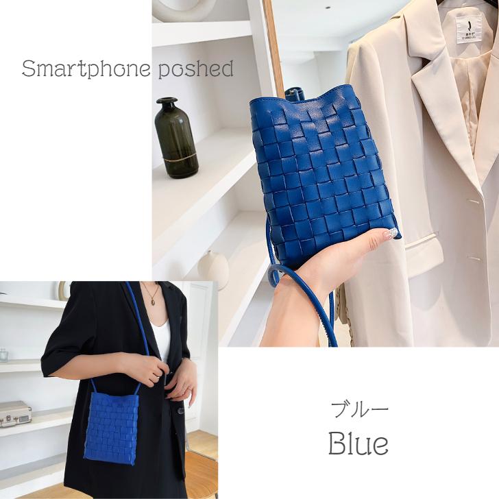 スマホポーチ 編み込み おしゃれ ショルダーポーチ スマホ ショルダー