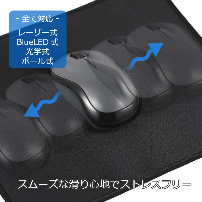 マウスパッド 消音 マウスパット クッション性 裏ラバー 洗える