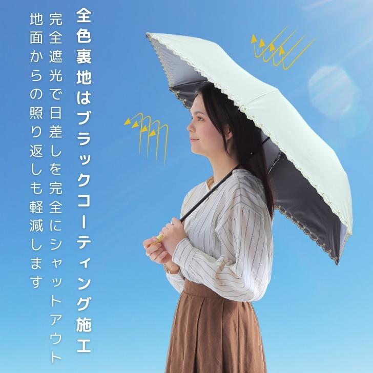 しーちゃん 完全遮光 100% 晴雨兼用日傘 日傘 遮光100% ネイビー