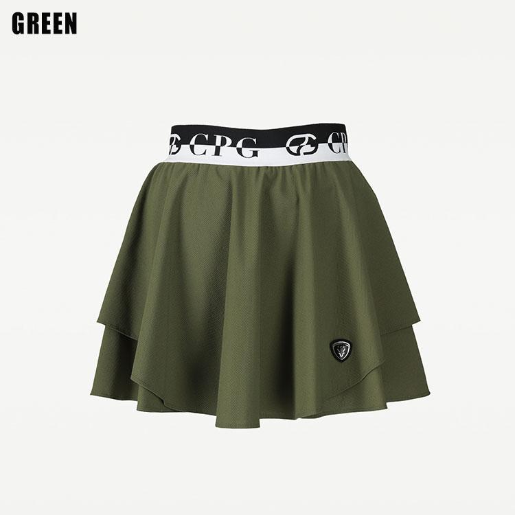 <新品未使用>CPG GOLF フレアメッシュレイヤードスコート GREEN 新品未使用>CPG GOLF フレアメッシュレイヤードスコート GREEN