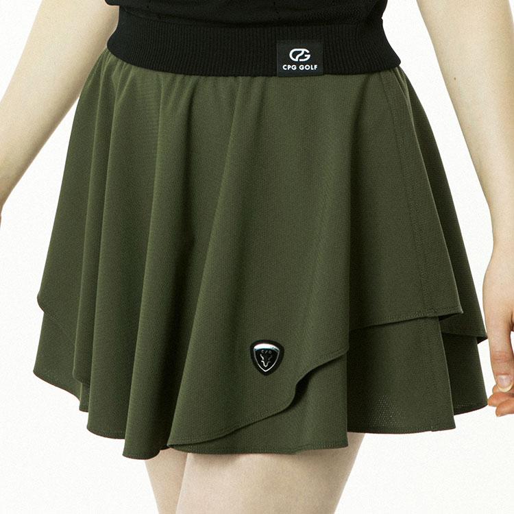新品未使用>CPG GOLF フレアメッシュレイヤードスコート GREEN