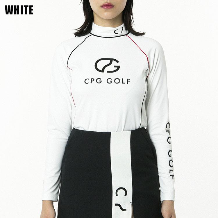 CPG GOLF シーピージーゴルフ　モックネック　フリル　シャツ　カットソー CPG GOLF 【期間限定】 パイピングモックネックLS ロングスリーブ
