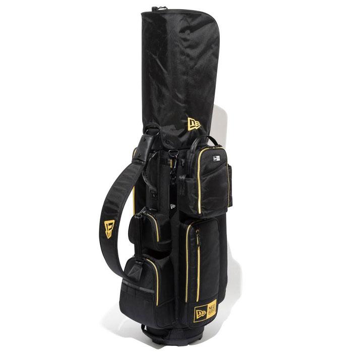 ニューエラ ゴルフ ベーシックポーチ付き　キャディーバッグ 9型 ブラック×ゴールド 13534661 