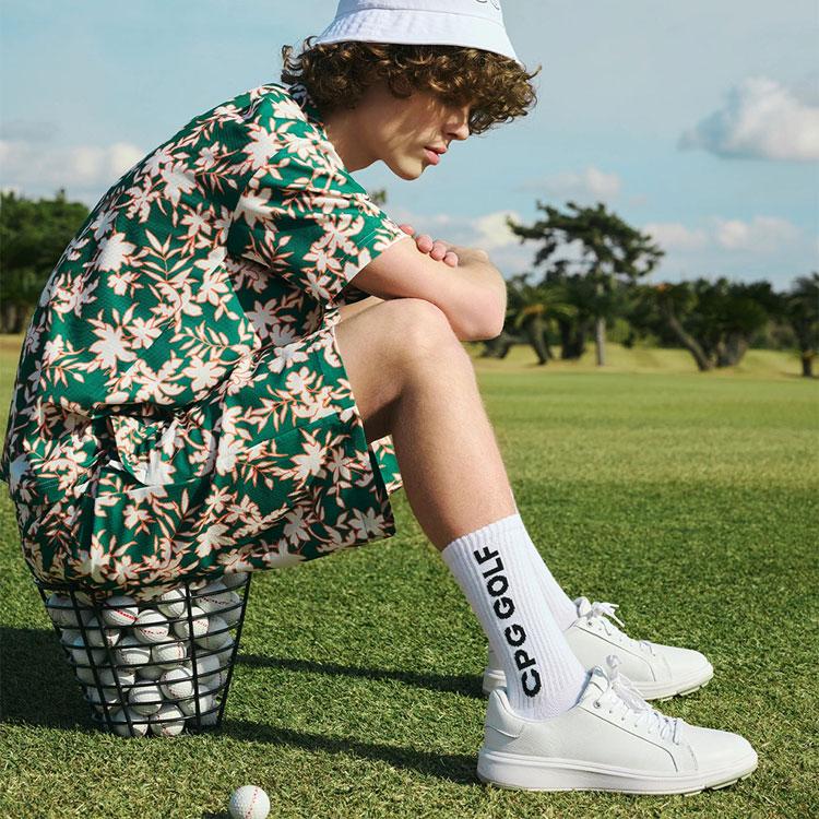 CPG GOLF ゴルフシャツ 花柄 CPG GOLF FLOWER MOTIF POLO SS フラワーモチーフ ポロシャツ