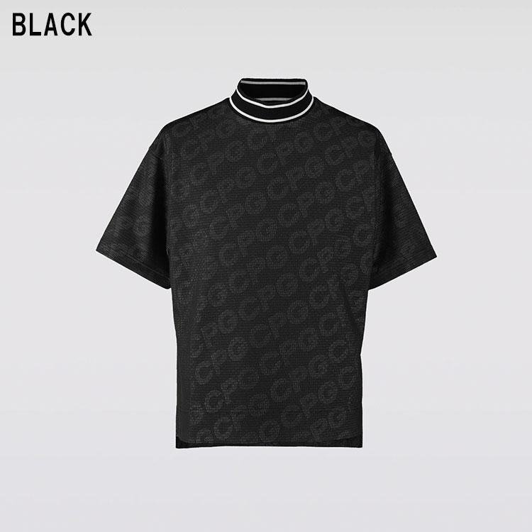 CPG GOLF 黒 スタンドアップカラー モックネック CPG GOLF CPG GOLF BIAS LOGO MOCK NECK SS バイアスロゴ モックネック