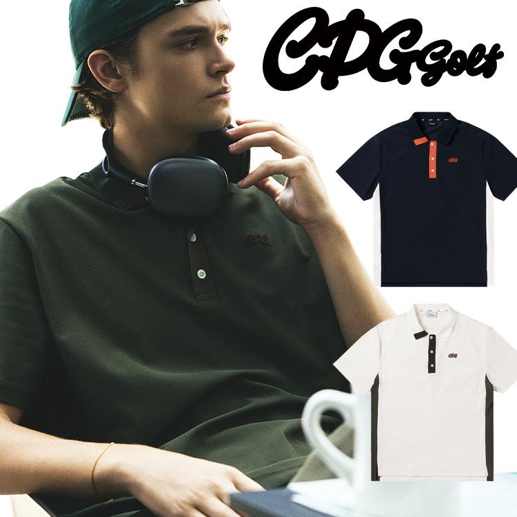 CPG GOLF ポロシャツ CPG GOLF バイカラーポロシャツ 半袖 メンズ 2025秋冬 ゴルフウェア