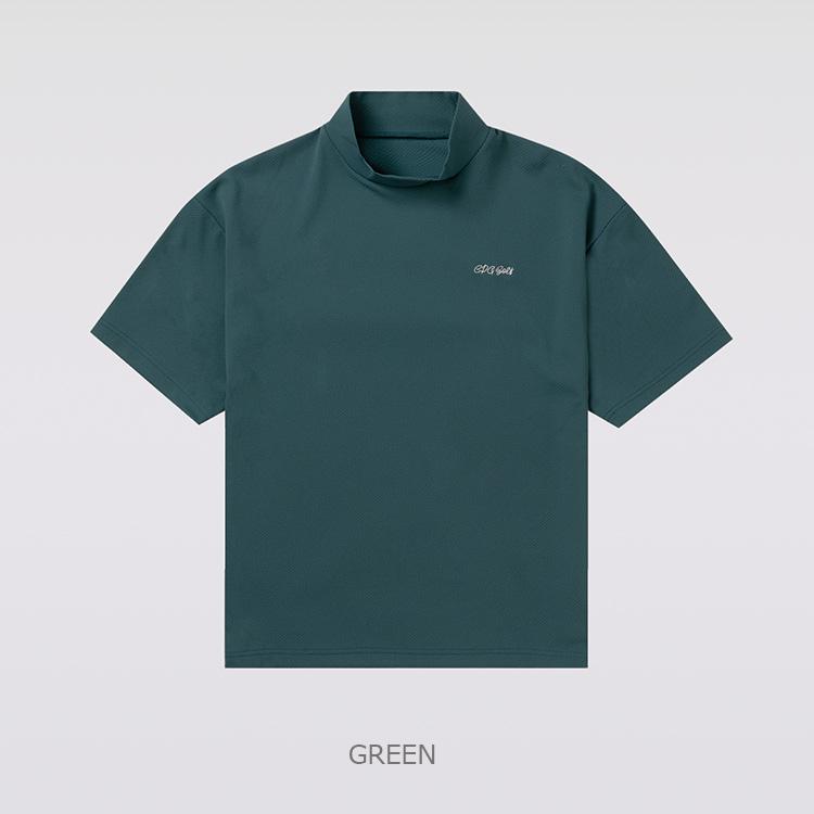 CPG GOLF モックネックシャツ CPG GOLF バックプリント モックネックシャツ 半袖 メンズ 秋冬 ゴルフ
