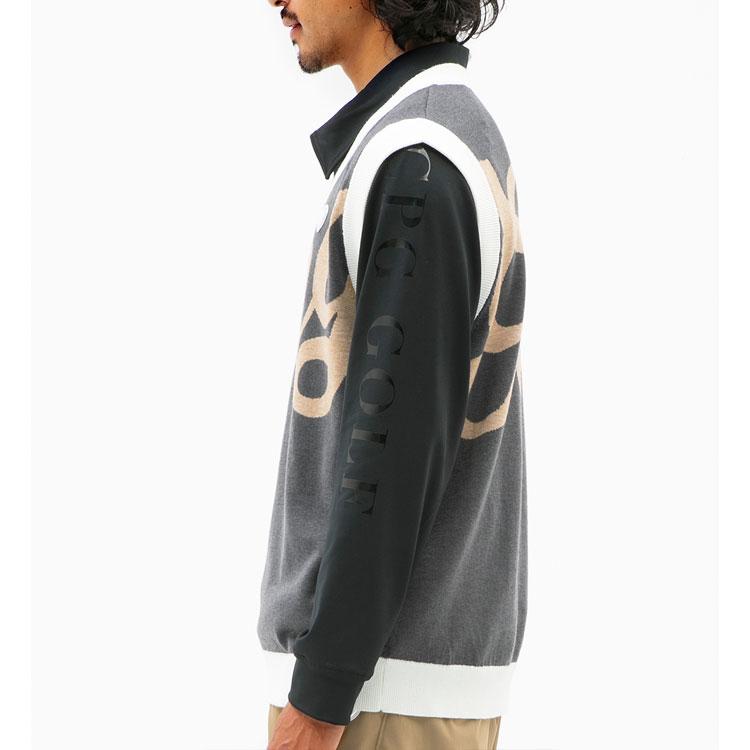 CPG GOLF 【期間限定】 インターシャビッグロゴニットベスト メンズ