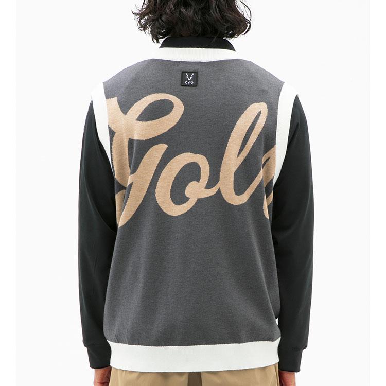 CPG GOLF 【期間限定】 インターシャビッグロゴニットベスト メンズ