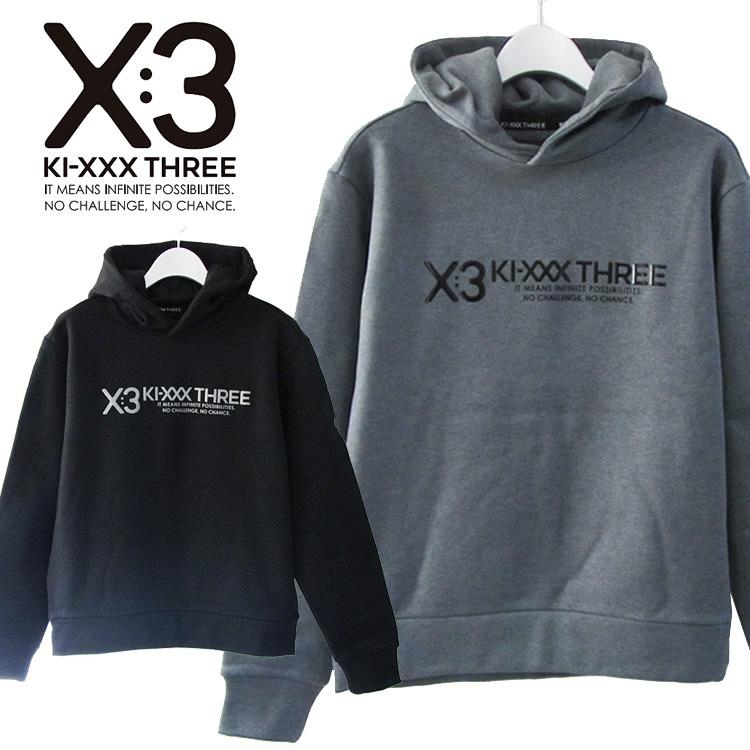 KI-XXX THREE キックスリー アクティブロゴフーディー メンズ 2025秋冬 ゴルフウェア 25AWKM-07 KI-XXX THREE キックスリー アクティブロゴフーディー メンズ 2025秋冬