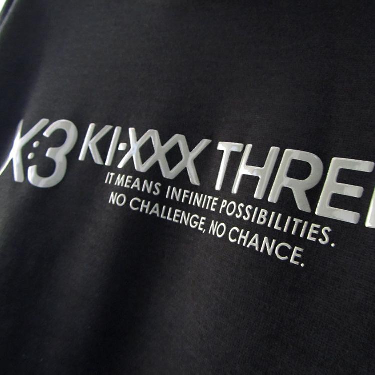 KI-XXX THREE キックスリー アクティブロゴフーディー メンズ 2025秋冬