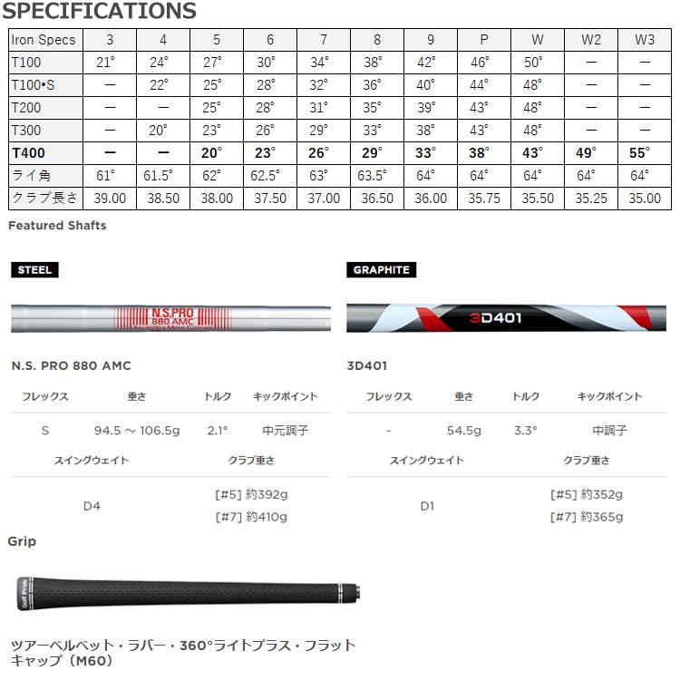 Titleist（タイトリスト） 【期間限定】 T400 アイアン 7本セット（＃6
