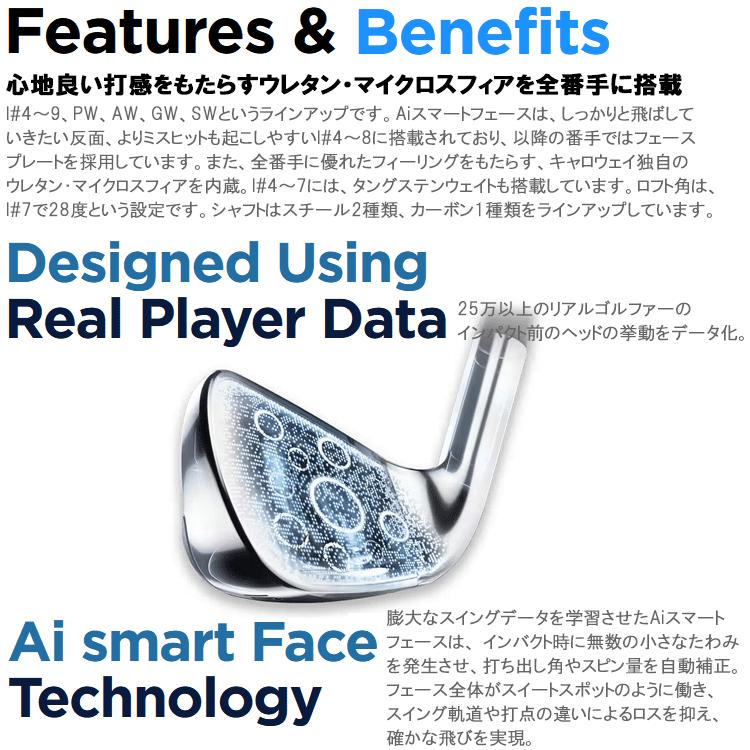 【期間限定】 キャロウェイ パラダイム Ai SMOKE アイアン レフティ 5本セット 2024モデル 日本仕様 【sbn】｜g-zone｜06