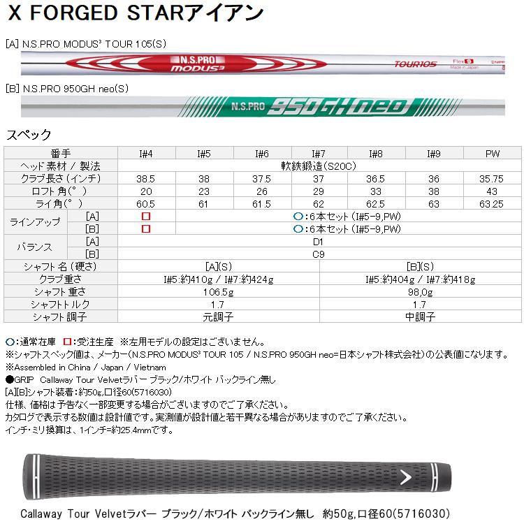 【期間限定】 キャロウェイ X FORGED STAR 24 アイアン 6本セット 日本仕様 2024モデル  【sbn】｜g-zone｜06