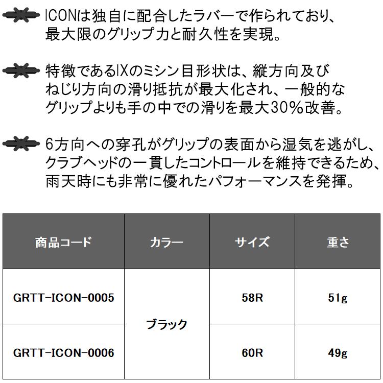 (期間限定)(メール便送料無料)トゥルーテンパー ICON アイコン ゴルフ グリップ 10本セット True Temper GOLF 2025モデル (sbn)_3