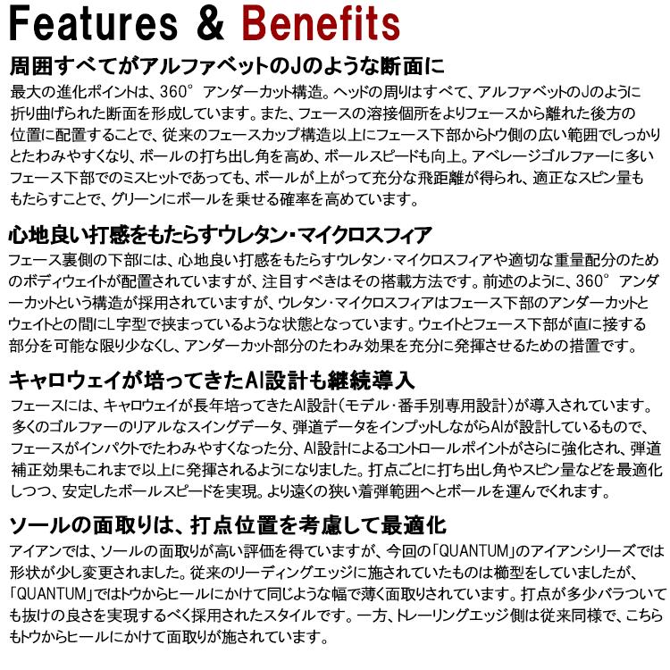 (期間限定) キャロウェイ クアンタム マックス QUANTUM MAX アイアン レフティ 単品 Callway Golf 日本仕様 2026モデル_6