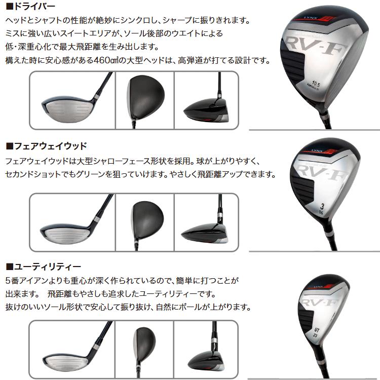 Lynx - 【極美品】リンクス シルバーカット RV-F メンズゴルフセット 10本 R Lynx（リンクス） ゴルフ シルバーキャット RV-F メンズ クラブセット