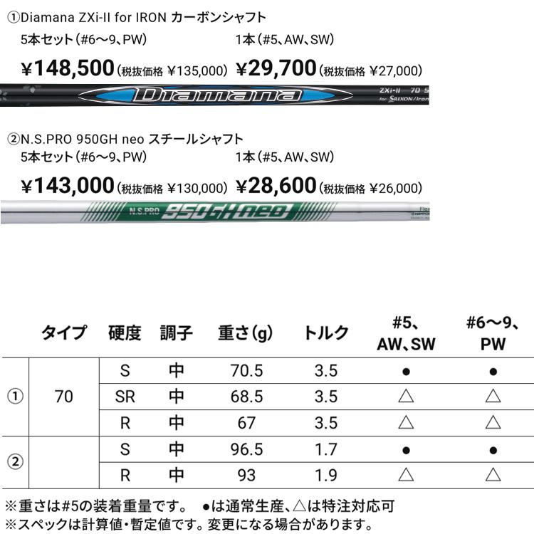 SRIXON (期間限定) ダンロップ スリクソン ZXiR アイアン 5本セット