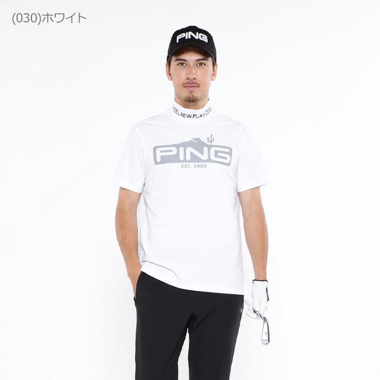 PING（ピン） ストレッチカノコ 半袖ハイネックシャツ メンズ ゴルフ