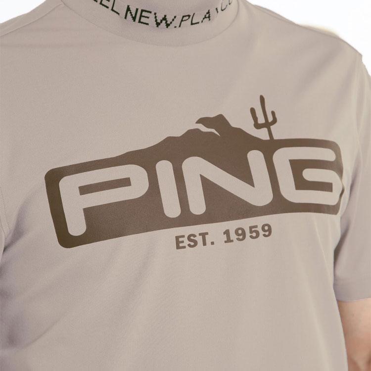 PING（ピン） ストレッチカノコ 半袖ハイネックシャツ メンズ ゴルフ