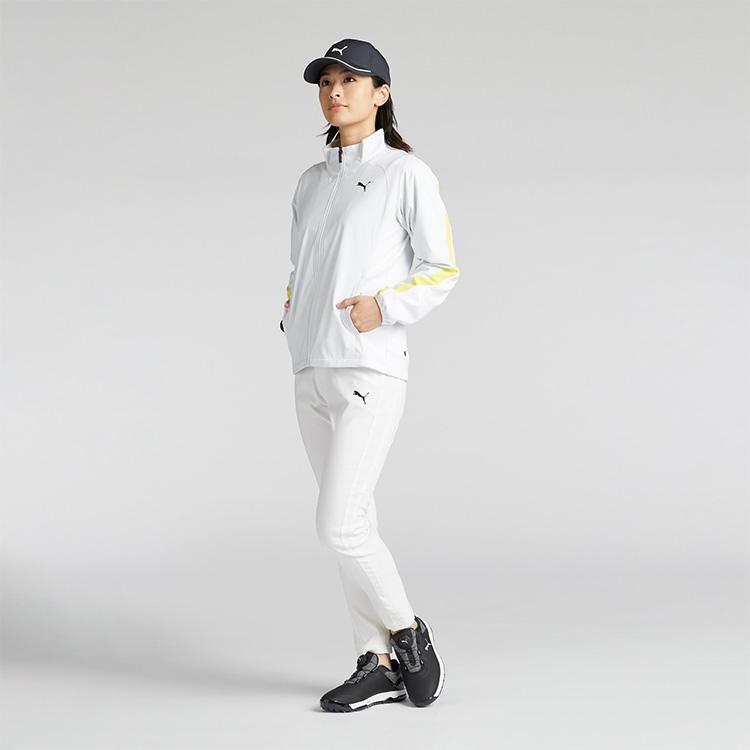 PUMA GOLF プーマゴルフ レディース Pロゴ セットアップ ベージュ PUMA（プーマ） ゴルフ PF ストレッチ ダイアモンドリップ テーパード